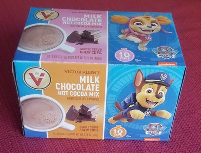 Victor Allen's Paw Patrol Milk Chocolate Hot Cocoa Mix 10 Brew Pods Cups NEW