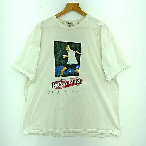Andre Agassi White Nike T-shirt Size 