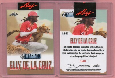 Elly De La Cruz 2023 Leaf Website Only Re-Imagined RC Reds #33 Print Run 884