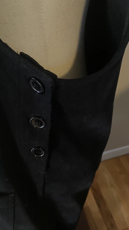 Vestido de gamuza para mujer Amanda Smith - Talla M - Negro Foto 4 de 4