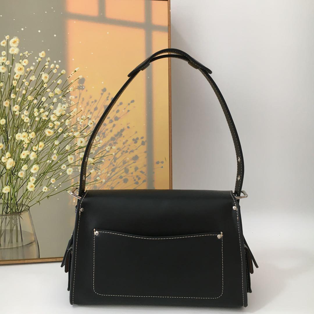 コーCoach Soft Tabbyレザー ハンドバッグ CT721 ブラック COACH CT721 Cargo Soft Tabby Black Leather Shoulder Bag