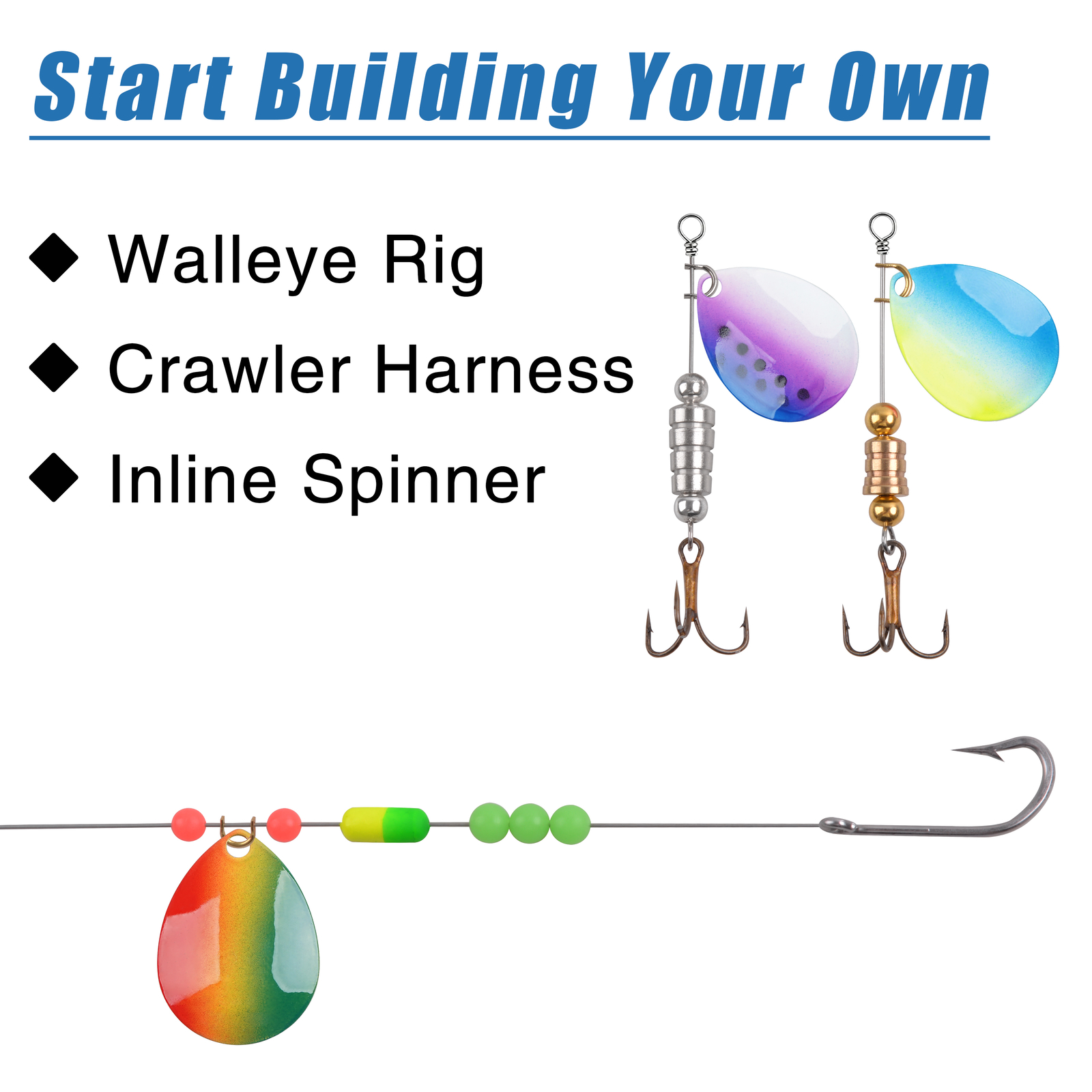 Spinner Blade Bait Kit Colorado Blades for DIY Lure Making Fishing