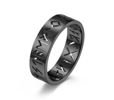 Runenring - Wikinger Runen Ring in schwarz - Fingerring - NEU