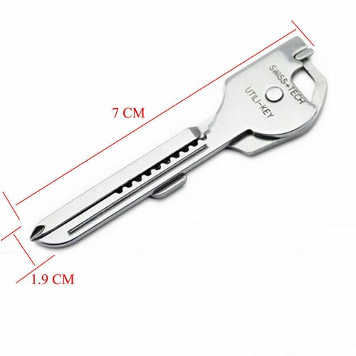 Nuevo 2 piezas Swiss Tech 6 en 1 herramienta llave útil llavero llavero destornillador bolsillo E6 - Imagen 3 de 7