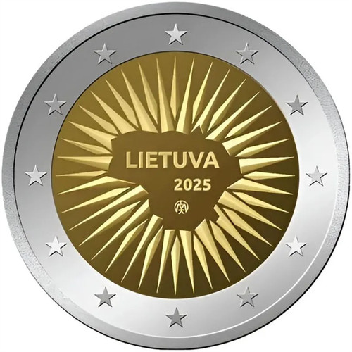 2025 Lithuania € 2 Euro Uncirculated UNC Coin - National Defense Defence
