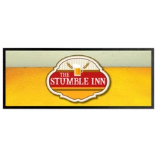 The Stumble Inn Bar Runner Cocktail Party Bar Mat Man Cave Bar Accessory