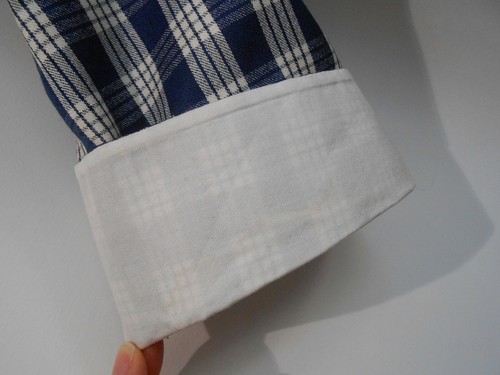 Agnona blue white check boxy A line jacket cropped sleeves 44 14 16 VGC - Picture 5 of 11