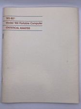 Tandy TRS-80 Model 100 Portable Computer Statistical Analysis Manual 26-3825 EUC