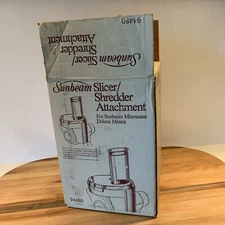 Complete Sunbeam Slicer Shredder Attachment 94480 Sunbeam Mixmaster Deluxe Mixer