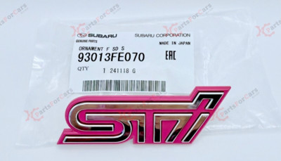 GENUINE SUBARU 93013FE070 2004 IMPREZA WRX STI GDB FRONT GRILL EMBLEM BADGE PINK