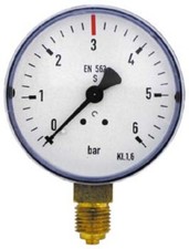 Arbeitsmanometer Manometer für Co2 Druckminderer 0-6/3 bar oben