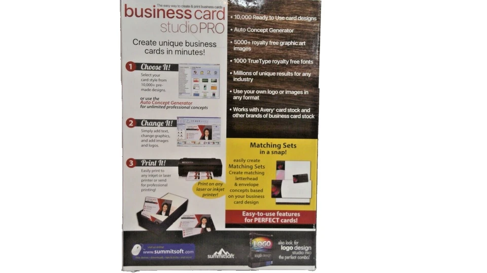Disco Summitsoft Business Card Studio Pro y descarga G7 Foto 2 de 4