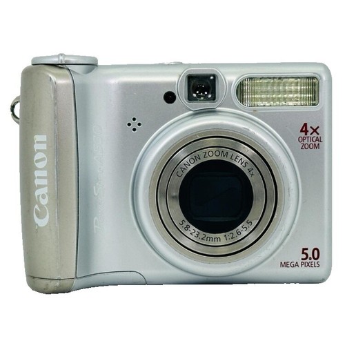 Canon Powershot A530 Digital Camera Silver PARTS ONLY NOT WORKING