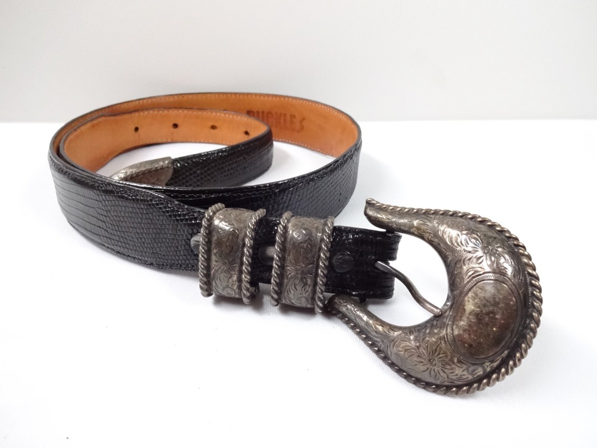 Lizard Leather Belt post_co_belt_lizard_brown-  main image 2