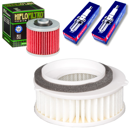 Wartungspaket Öl 4L + Luftfilter + Ölfilter + Zündkerzen Für Yamaha XV