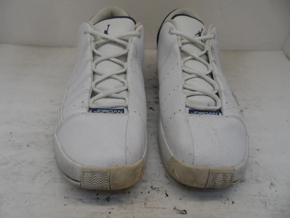 Nike Hombre 395468 Air Jordan TE II Advance Zapato Atlético Blanco Azul Talla 12M Foto 2 de 4