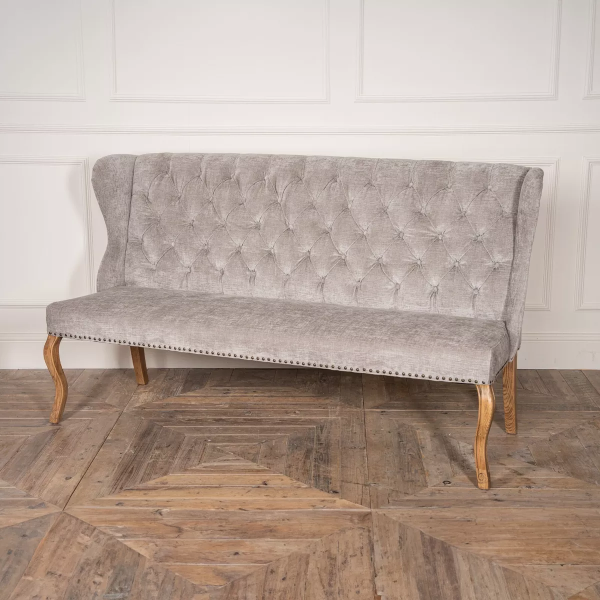 Upholstered bench couch sofa deals