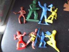Lot of 8 Vintage Plastic Toy Soldier Figures Tim Mee MPC Others