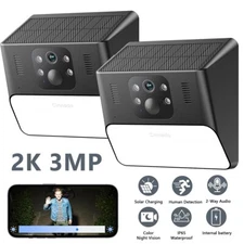 Cinnado Solar Power Light PIR Motion Sensor Outdoor Security camera Ai Detection