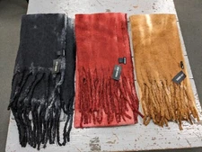 STEVE MADDEN Women's Soft Neck Scarves w/ Fringe in Asst Colors, One Size - NWT