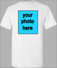 Custom Personalized T-shirt Photo Printed Front or Back or Both  text option