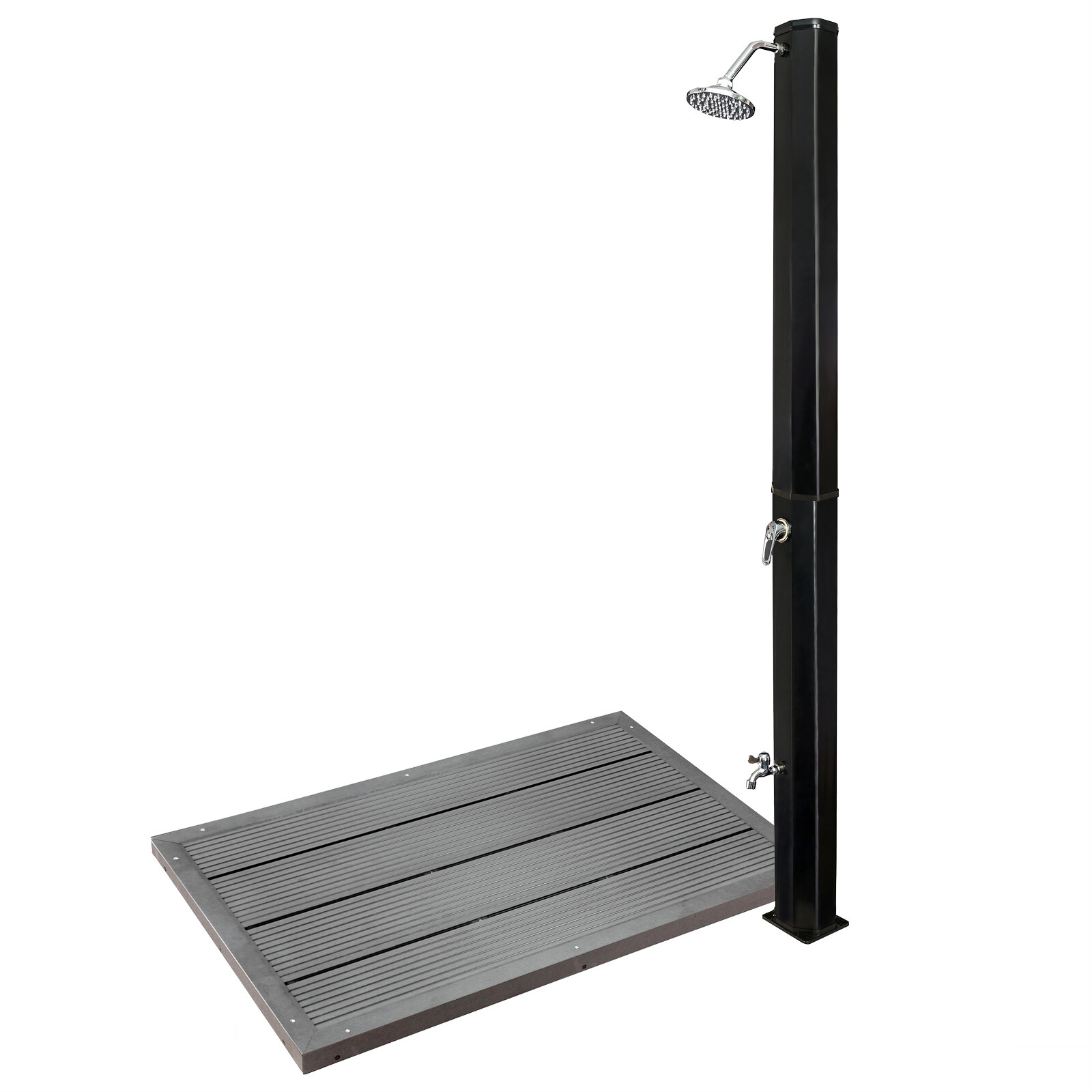 Ducha Solar Ducha De Jardín Piscina Ducha De Camping 35L Negro Suelo Elemento Ducha De Lluvia