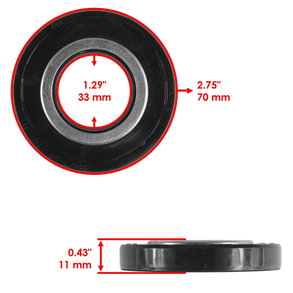 Rear Differential Bearings & Seals For Honda Rancher 350 TRX350TM 2x4 S 2000-06 Foto 4 de 4