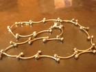 Chain Necklace Silver Tone Curved Barbell Link Choker