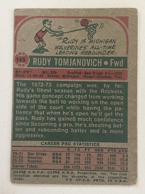 Rudy Tomjanovich Houston Rockets 1973-74 Topps Basketball #145
