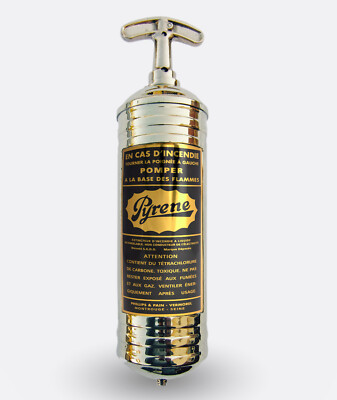 PYRENE Fire Extinguisher GOLD sticker decal (FRENCH version)