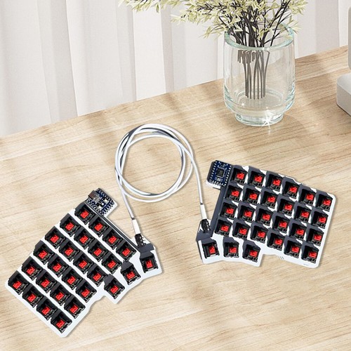 Clavier divisé filaire ergonomique clavier support d\'échange à chaud QMK/VIAL ( - Bild 3 von 9