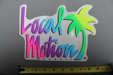 Local Motion Hawaii Clear Neon Pink Green Blue 80's LM2 Vintage Surfing STICKER