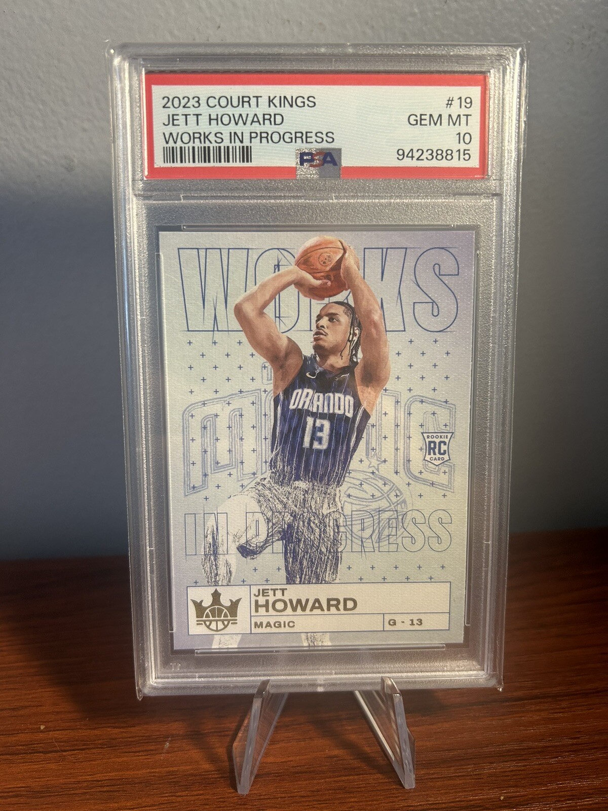 2023 PANINI COURT KINGS WORKS IN PROGRESS #19 JETT HOWARD ROOKIE RC PSA 10 MAGIC