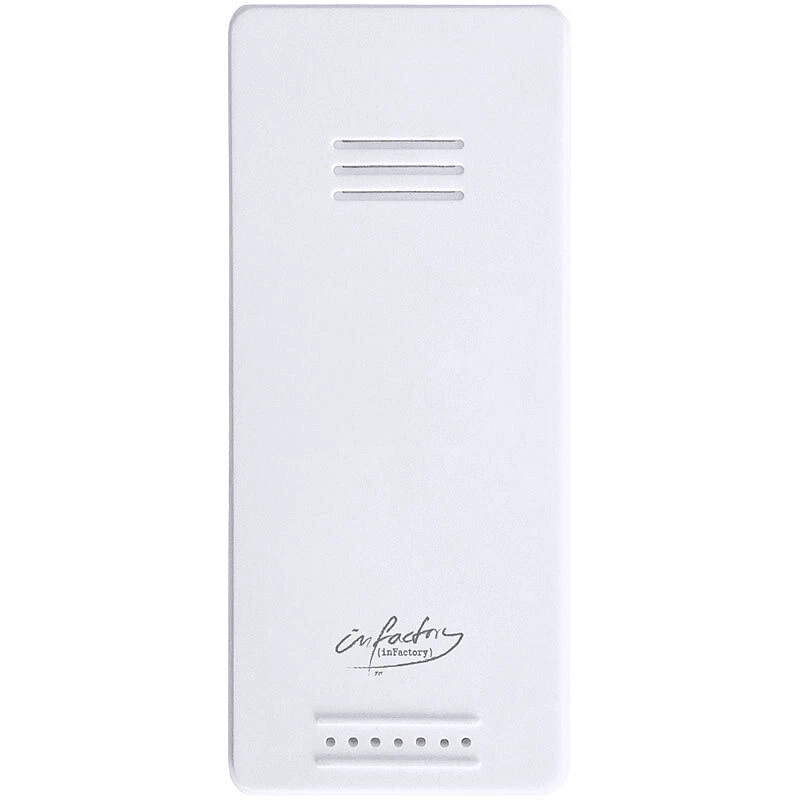 infactory Digitale Temperaturstation, Innen-/Außenthermometer, Funkuhr, schwarz - Bild 2 von 4