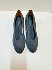 Angelo Luzio 902 Women's Size 5.5B Black Canvas Slip-On Ballroom Pumps Exam Shoe