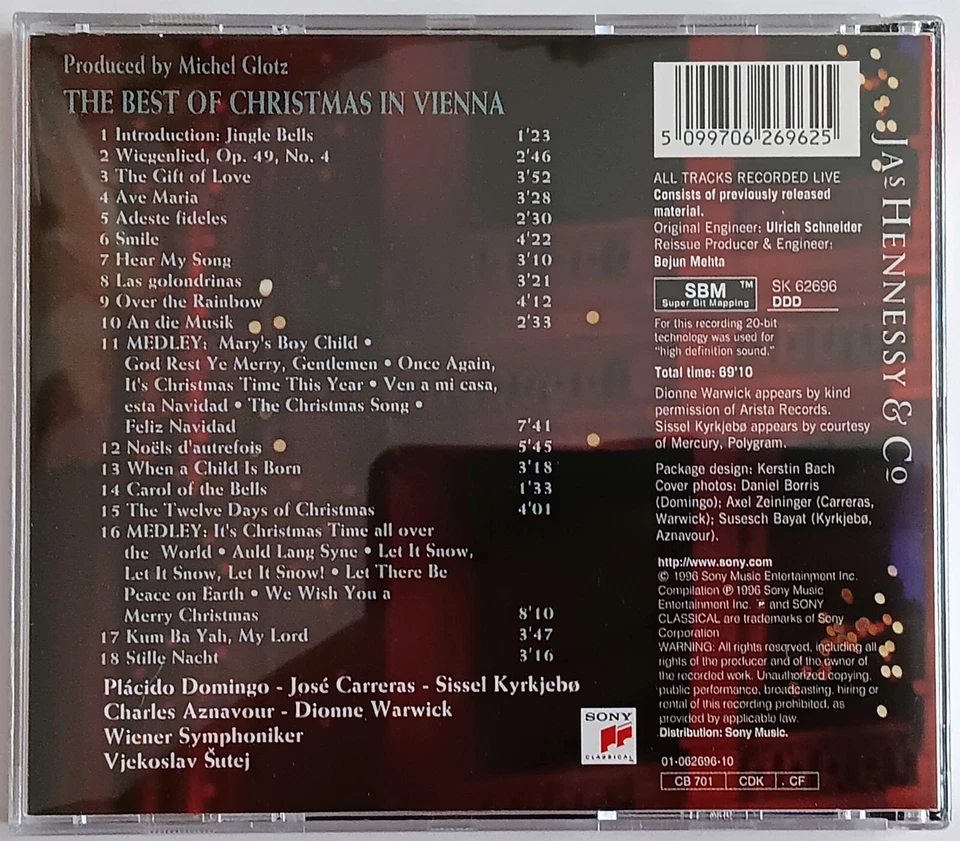 The Best Of Christmas In Vienna (1996) 18 Songs, Weihnachten, CD, gebraucht - Bild 2 von 2