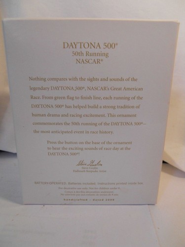 Hallmark NASCAR DAYTONA 500 Magic: Sound NRFB - Picture 2 of 2