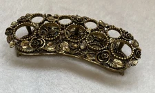 MATSON Ormolu Gilded Gold HOLLYWOOD REGENCY Roses Vanity Lipstick Holder K35 467