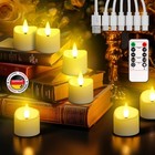LED Teelichter mit Fernbedienung Timer Dimmbar Warmweiß Partys Wiederaufladbare