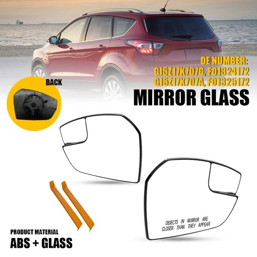 Driver Passenger Side Mirror Glass Fit 2018-2019 Ford Escape NO Heated FO1325172