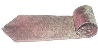 Robert Talbott Best Of Class 100% Silk Necktie Metallic Red Geometric Pattern