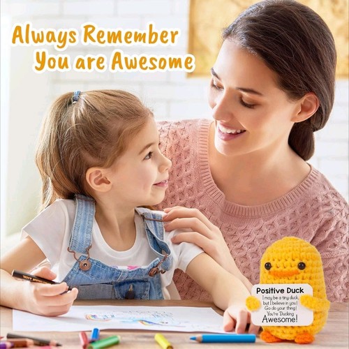 Inspirierende gehäkelte positive Ente - 5er Pack Handarbeit emotionale Jubelunterstützung... - Bild 6 von 7