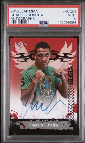 2010 Leaf MMA UFC Charles Oliveira Rookie Card 1st Auto RC PSA 9