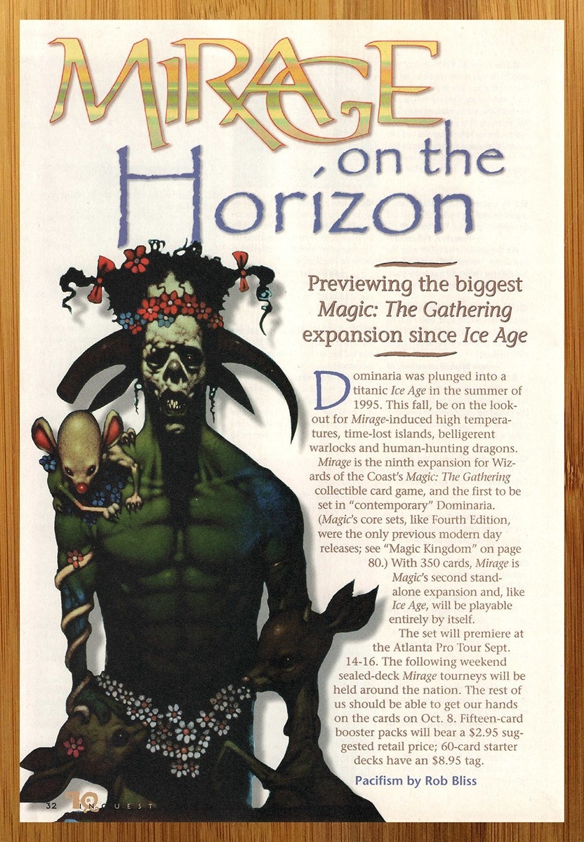 1996 Magic The Gathering Mirage Vintage Print Ad/Poster MTG CCG