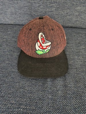 Super Mario Piranha Plant Snapback Cap Fan Basecap Rot Einheitsgröße Herren