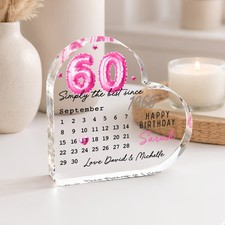 Personalised Happy 60th Birthday Gift Plaque, Birthday Gift For Her