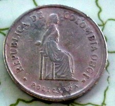 COLOMBIA 5PESOS 1980 VF 234