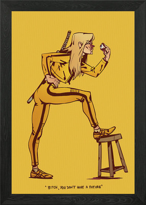 Kill Bill: The Bride Framed Wall Art Poster Canvas Print Picture