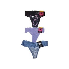 Maidenform Medium Luxurious Lace Thong 3 Pair Bundle NWT