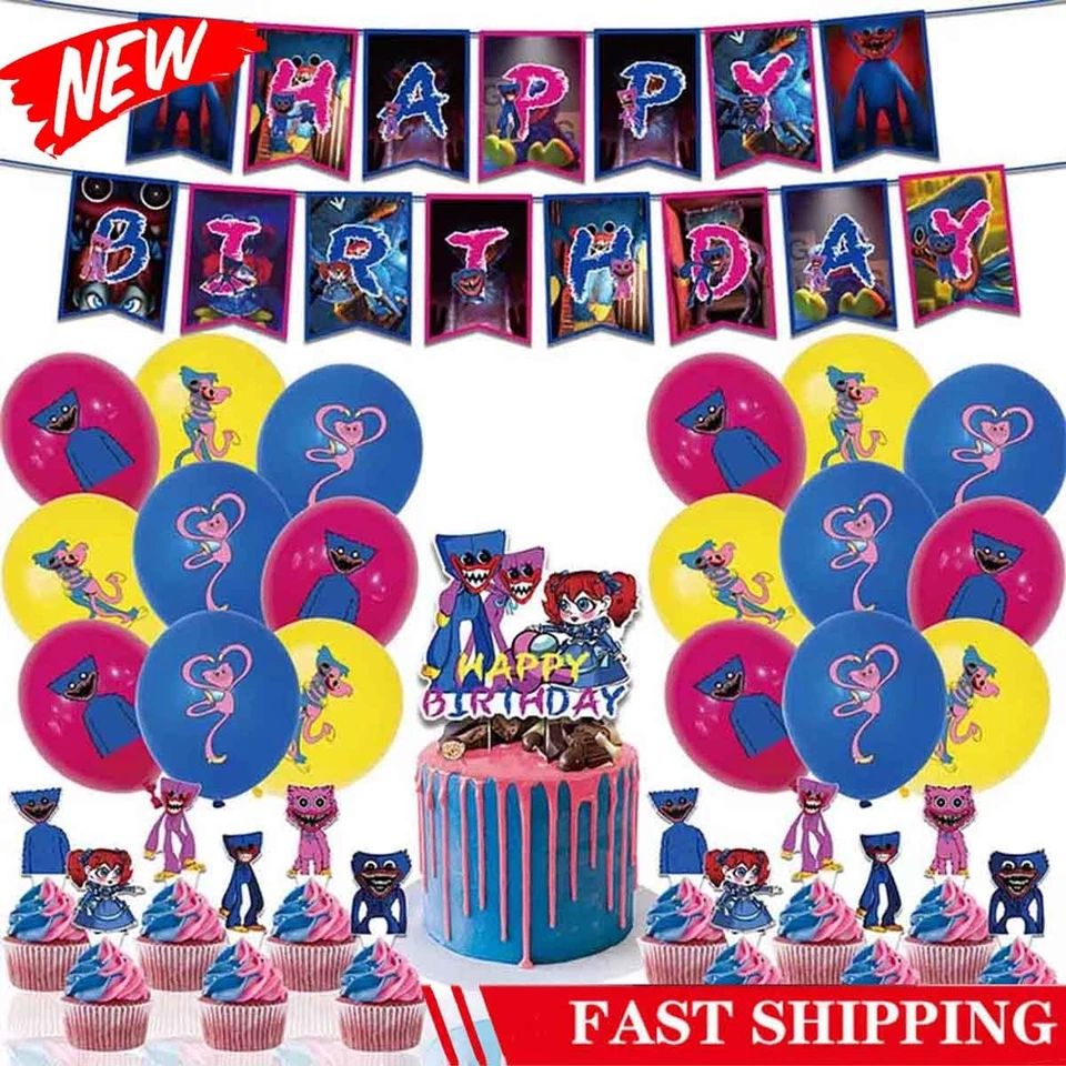 Poppy Playtime Huggy Wuggy Theme Birthday Party Decorations Supplies 32Pcs